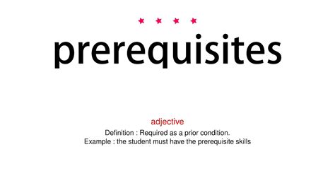 prerequisite in English .